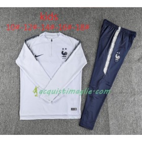 Francuska 2 Stars Bambino Tute Felpe da Allenamento Bianco 2018